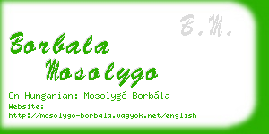 borbala mosolygo business card